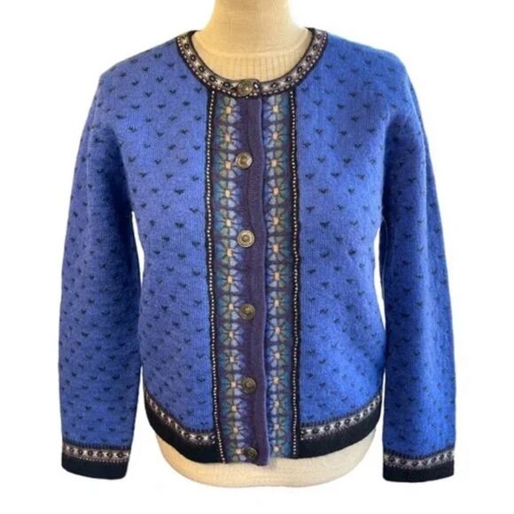 VNTG A TALLY- THO button up wool cardigan S - Picture 1 of 6